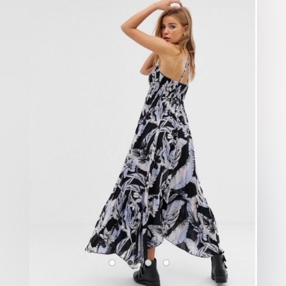 Free People Heat Wave Printed Maxi Dress Black OB957972 ,XS,MSRP-$108 - Picture 3 of 6